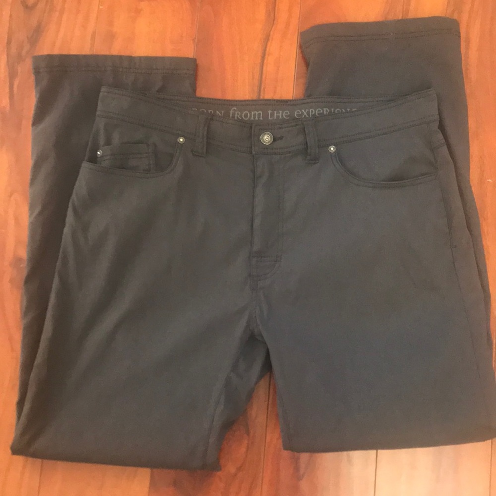 Prana Charcoal Gray Slim Fit Pants 36w/30L
